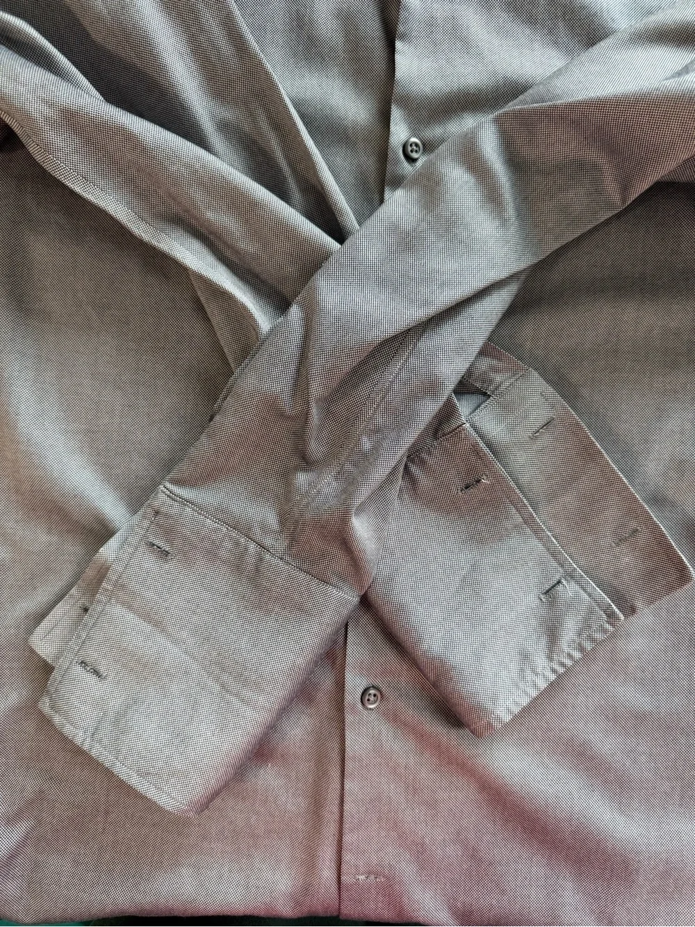 Banana Republic Men's Non-Iron Slim Fit Gray Dress Shirt - Size L